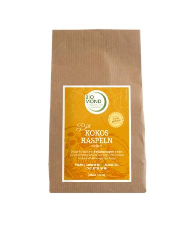 Organic Coconut Flakes - Biomond 2 x 500g Vegan Advantage Pack | Fresh Medium Raw Food Quality - Buy Online on SooperMarket.com