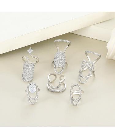 vreplrse Versatile Adjustable Copper Ring For Different Finger Sizes Nail Rings Are Made Of Electroplated Copper Rings For Women 02silveryKY1734 - Buy Online on SooperMarket.com