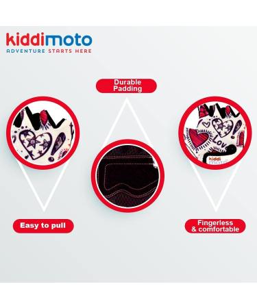 KIDDIMOTO Fingerless Children's Cycling Gloves | Boys & Girls Bike Gloves - Love Design (Size S 2-5 years) - International Shipping Available - Buy Online on SooperMarket.com