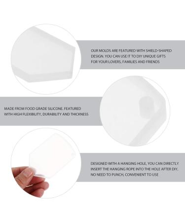 COHEALI 4 Pcs Pendant Mold Keychain for Crafts Hanging Tag Pet Tag Pendant Charms Silicone Mold Fudge Epoxy Whitex2pcs 5.1X7.8CMx2pcs - Buy Online on SooperMarket.com