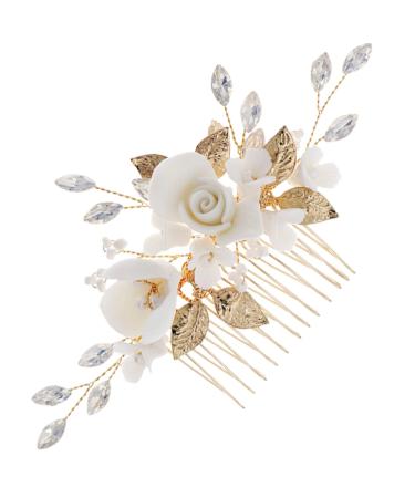 KOMBIUDA Bridal Comb Bride The Photo Ceramics The Flowers