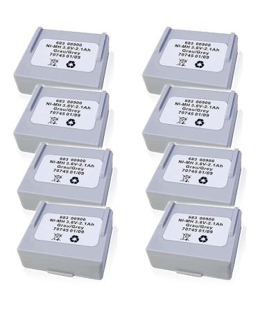 (8 Pack) 3.6V 2100mAh 68300900 Rechargeable Ni-MH Battery for Crane Remote Control Battery 68300900