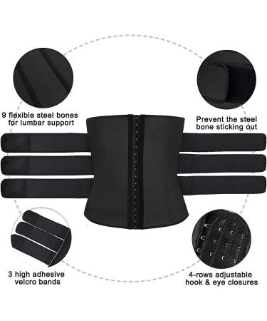 Hidyliu Men's Neoprene Waist Trainer Sauna Sweat Trimmer Cincher - Black, Medium - Buy Online on SooperMarket.com