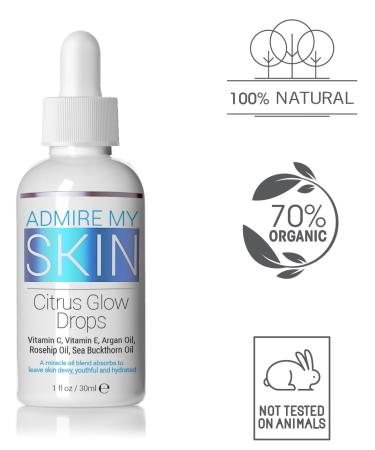Admire My Skin Citrus Glow Drops - Radiant Skin Serum 1 fl oz (30 ml) - Buy Online on SooperMarket.com