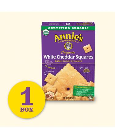 Annie's Organic White Cheddar Squares 7.5 oz - Baked Snack Crackers - Buy Online on SooperMarket.com