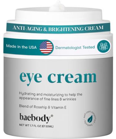 Baebody Critically Acclaimed Eye Cream - Anti Aging Under Eye Cream for Dark Circles - Moisturizing Eye Cream for Puffiness and Bags Under Eyes - Day & Night Eye Cream 1.7 oz Moisturizing Eye Cream (1.7 fl oz)