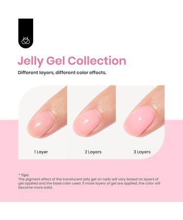 Beetles Jelly Gel Nail Polish in Translucent Sheer Pink - 15ml - Buy Online on SooperMarket.com