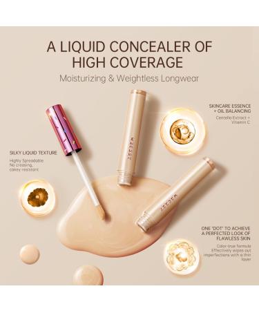 ZEESEA Dessert Collection Liquid Concealer #00 Oat Milk - Correct Imperfections Moisture & Longwear 0.1 Fl Oz - Shop Internationally - Buy Online on SooperMarket.com