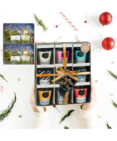 Coffee Gift Set - Assorted Coffee Collection | Flavours of Ginger Irish Cream Vanilla Salted Caramel Mocha | Fathers Day Gifts for Women Birthday gifts for her him & gift tag (Coffee Gifts) - Buy Online on SooperMarket.com