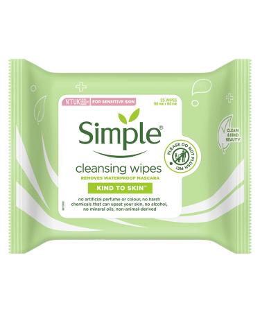 Simple Kind to Skin Cleansing Facial Wipes (25) - Pack of 6 25 Count (Pack of 6)