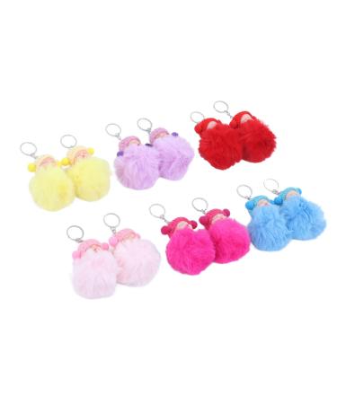 mlida Sleeping Baby Pendant Keychain Fluffy Fur Doll Cute for Luggage Tag (No. 892-15)