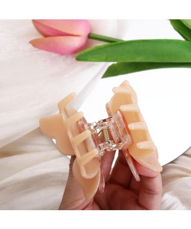 Vctitil Double Layer Butterfly Acetate Hair Claws Hair Clips Ponytail Holders Shark Clip Barrettes Hair Accessories for Women Girl Thin Thick Hair(orange) - Buy Online on SooperMarket.com