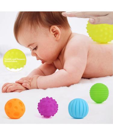 DERAYEE 6 Piece Sensory Toy Set - Colorful Squeeze Balls for Infants | Ideal Sensory Balls for Babies Ages 3-12 Months - International Shipping Available - Buy Online on SooperMarket.com
