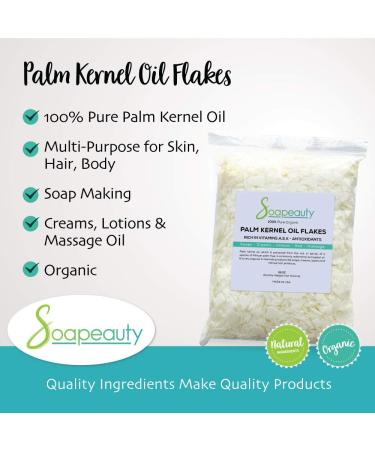 Palm Kernel Oil Flakes - Pure Unrefined Oil for Soap Making & Cosmetics - 32 OZ Pack - Buy Online on SooperMarket.com