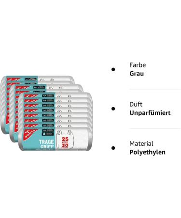 Buy Eco-Friendly 25L Garbage Bags with Handle - Tear-Resistant Liquid-Tight Recyclable | 30 Bags Per Roll 24 Pack - Affordable Shipping Worldwide - Buy Online on SooperMarket.com