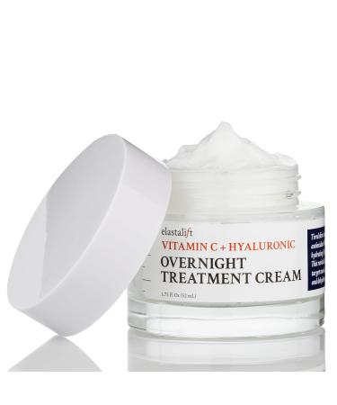 Elastalift Renewing Night Cream | Brightening Vitamin C & Hyaluronic Acid Moisturizer | Oil-Free Overnight Facial Treatment | 1.75 Fl Oz - Buy Online on SooperMarket.com