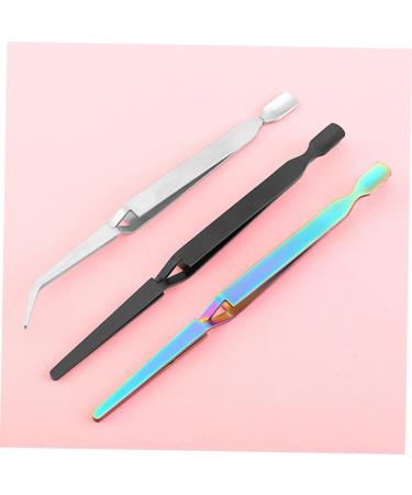 FOMIYES 1pc Tweezers Nail Art Clip Nail Pincher Manicure Tool 17*0.9cm Silver - Buy Online on SooperMarket.com