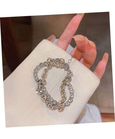 PACKOVE 4pcs Rhinestone Bracelet Charm Bracelets for Girls Bracelet for Charms Girls Bracelet Link Charm Bracelet Delicate Bracelet Personalized Bracelet Alloy Wrist Miss Jewelry - Buy Online on SooperMarket.com