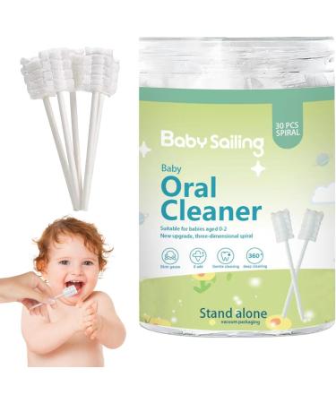 Fivetoo Mouth Cleaner for Newborns - Tongue Cleaner Toothbrush with Paper Handle 30-Piece Travel Set for Home & Outdoors - Buy Online on SooperMarket.com