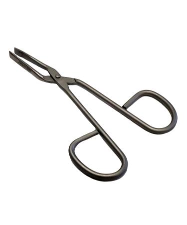 Professional Scissor Handle Tweezers (Straight Flat Tip  Matte Finish) Classic Matte Finish