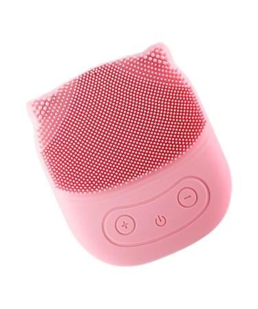 Didiseaon Face Brush Electric Washing Machine Silicone Exfoliating Pad Face Cleaning Pad Pore Cleaning Device Silicone Facial Brush Electric Massagers Silica Gel Detergent Pink Frosted