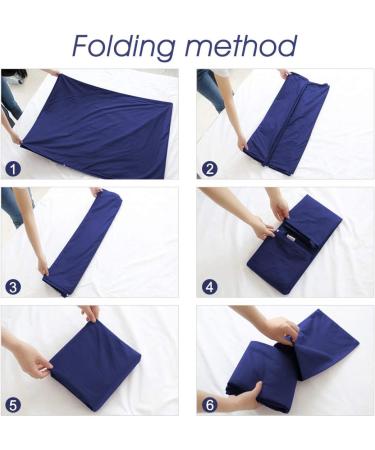 Lightweight Breathable Navy Sleeping Bag Liner | Compact Travel Bed Sheet 63*82.7 | Ideal for Camping, Home, and Hotel Use - Buy Online on SooperMarket.com