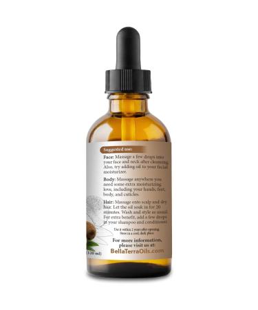 Bella Terra Oils Coconut Oil Fractionated 4oz - 100% Pure Organic Liquid Carrier Oil for Essential Oils - Natural Moisturizer for Hair, Skin, Nails, Stretch Marks - Buy Online on SooperMarket.com