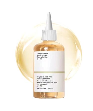 Glycolic Acid Toner Repair Acne & Anti Aging Face Toner Glycolic Acid 7% Dark Spot Remover Pore Treatment Improve Blemishes for Blemishes and Acne for Combination and Oily Skin 100ml
