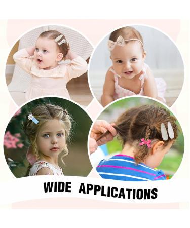 Beautiful 12-Part Baby Girl Headband Set - Cute Hair Accessories for Newborns & Toddlers | Embroidered Clips & Elastic Bands - Buy Online on SooperMarket.com