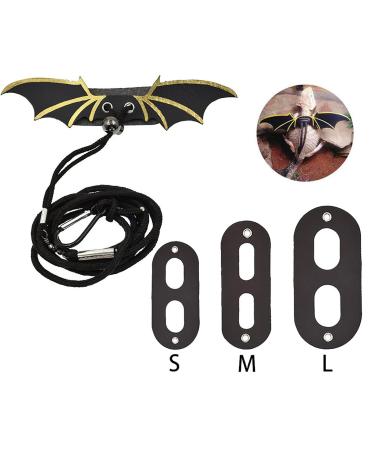 Bearded Dragon Harness 3 Size Soft Leather Harness Lizards Leash Adjustable Small Reptiles Animals Harness with Wing Nylon Rope Lead for Small Medium and Large Reptiles Animals