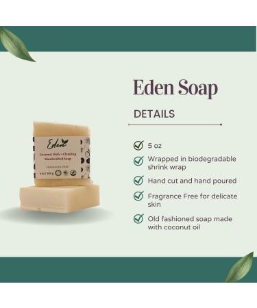 Eden Daily Essentials: Vegan Fragrance-Free Natural Dish & Cleaning Soap SLS/SLES Free Made with Coconut Oil - Buy Online on SooperMarket.com