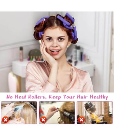 AOOWU 10 Pcs Flexi Rods for Hair Heatless Hair Rollers Bendy Foam Curler Rollers for Short Medium Long Hair Twist-flex Rods Set Heatless Hair Rollers for Sleeping Hairstyle DIY Home Hair Salon 10 pcs - Purple - Buy Online on SooperMarket.com