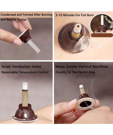 Moxa Sticks for Moxibustion Moxibustion Sticks 50/100/150Set Moxibustion Gathering Energy Burning Column Moxa Stick Moxa Box Moxa Heat Pack Moxibustion Box with Self-Stick Base (100Set) - Buy Online on SooperMarket.com