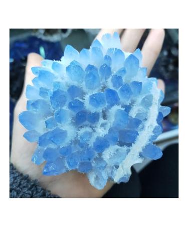Blue Ghost Phantom Quartz Crystal Cluster Specimen Decoration Gift FZUGEDRLI