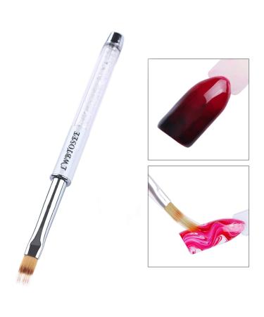 Lwtose 2pc Ombre Nail Brush Set - Nail Art Painting Pen for UV Gel Polish & Rhinestone Creations - Golden Color Gradient - Buy Online on SooperMarket.com