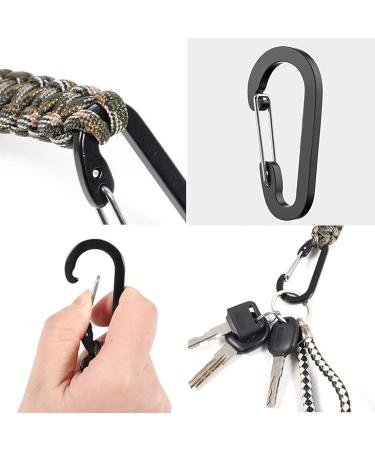 Viviihoo Paracord Keychain Set - 3 pcs Black Orange Camouflage | Carabiner Hooks & Braided Lanyard for Camping Hiking & Survival - 15.6cm - Buy Online on SooperMarket.com