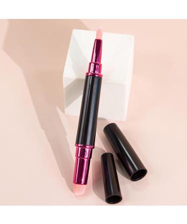 Ysvnlmjy Retractable Lip Brush | Compact Lip Brush | Professional Lip Brush With Cap Travel Makeup Brush Dual-ended Lipstick Blending Brush With Round and Flat Head Complete With Dust-proof Lid - Buy Online on SooperMarket.com