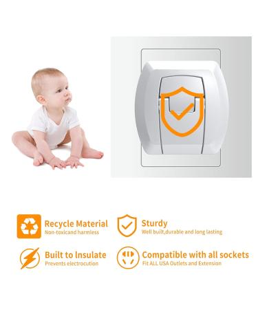 Outlet Covers Baby Proofing(32 Pack)with Hidden Pull Handle Child Safety Socket Cover Electric Power Plug Covers Protector Caps - Buy Online on SooperMarket.com