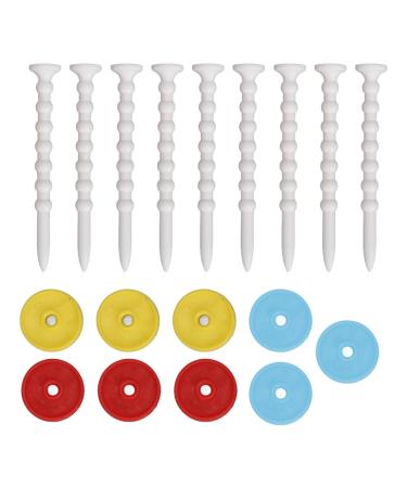 Adjustable driver-T pieces 9-pack adjustable unbreakable low-friction multi-colored plastic-T pieces for improved stability and durability