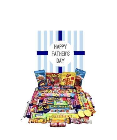 Happy Fathers Day Sweet Box Gift Pick N Mix Ultimate Retro Sweet Box Candy Hamper Birthday Gift Present nostalgia 70s 80s Sweets And Chocolates Box Daddy Dad grandad stepdad