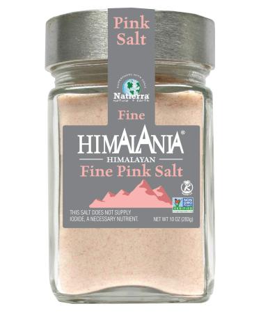 NATIERRA Himalania Himalayan Fine Pink Salt in Glass Jar | Unrefined & Non-GMO | 10 Ounce (Pack of 3)