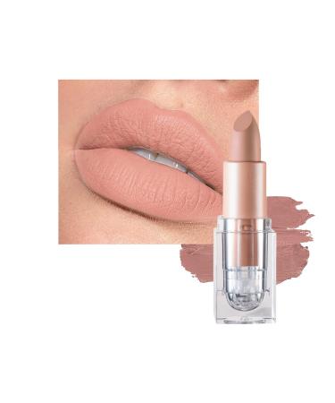 Lipsticks for Women Long Lasting Nude Lipstick Waterproof Moisturizer Pink Lipstick Non Stick Cup Velvet Lipstick Not Fade Matte Lip Gloss Makeup Gift labiales mate for Girls & Women(#607 White Peach)