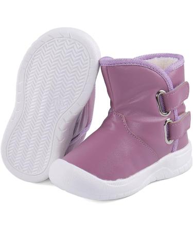 LACOFIA Toddler Winter Snow Boots - Anti-Slip, Waterproof & Warm - Size 5 UK Child - Purple - Buy Online on SooperMarket.com