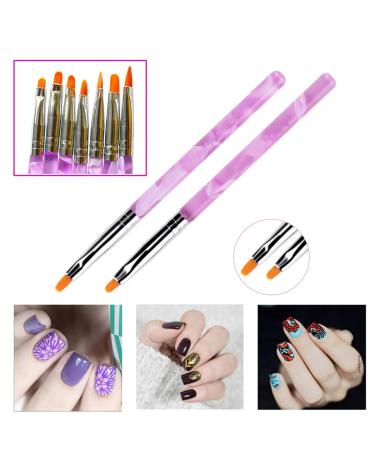 Ebanku 13-Piece Acrylic & Gel Nail Brush Set - Professional Nail Art Design Tools for UV Gel & Acrylic Painting - Buy Online on SooperMarket.com