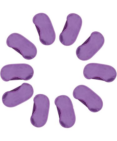 Coobbar 10PCS Satin Travel Eye Sleeping Mask Set - Purple | Soft Blindfold for Nap and Rest - Buy Online on SooperMarket.com