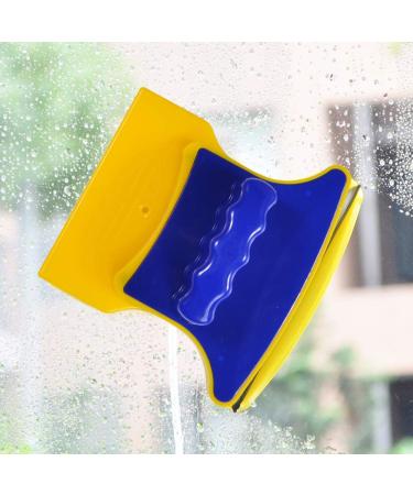 Square Shape DoubleSide Magnetic Glass Cleaner Wiper with 2 Cotton for Window