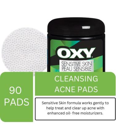 Oxy Medicated Acne Pads Sensitive 90's - Gentle 0.37-Inch Formula - Buy Online on SooperMarket.com