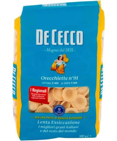 De Cecco Orecchiette n.91 (500g) - Pack of 3 - Buy Online on SooperMarket.com