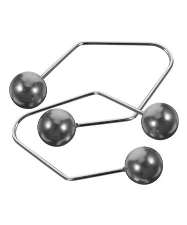 BELLIFFY 1 Pair Dimple Trainer Cheeks Clip Dimples Trainer for Cheeks Metal Dimples Exerciser Facial Tool Face Dimples Exerciser Dimples Maker for Face Cheeks Face Exerciser Cheeks Balls 4.30X2.50X0.80CM Black