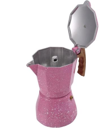 Latte Mocha Coffee Italian Moka Espresso Cafeteira Percolator Pot Field Coffee 300 ml Pink - Buy Online on SooperMarket.com